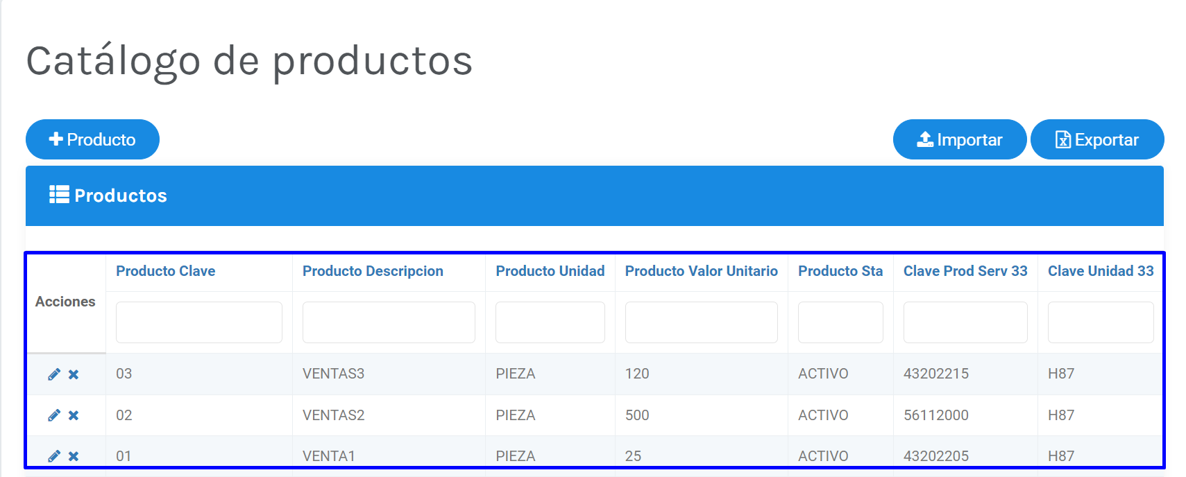 Paso 2 Registro De Productos Click Factura 2816